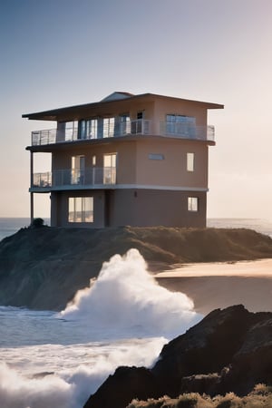 house facing the ocean, 