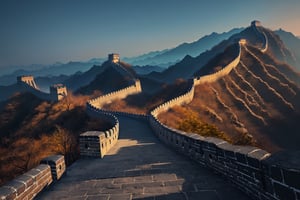 Chinese-style background picture, Chinese-style architecture, the Great Wall and other elements in it, realistic, 8K