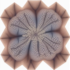 Hexaflake, log _{3}(7), Built by exchanging iteratively each hexagon by a flake of 7 hexagons, Fractal, 
