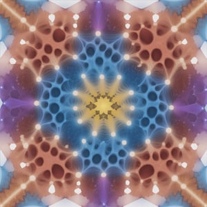 Hexaflake, log _{3}(7), Built by exchanging iteratively each hexagon by a flake of 7 hexagons, Fractal, 
