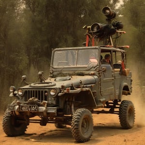 (Top Quality, Masterpiece), Realistic, Ultra High Resolution, Complex Details, Exquisite Details and Texture, Realistic, 
WILLYS JEEP, (Wild Willy:1.2), (wheelie:1.2), ,3d,LandCruiser40,madgod,stop motion