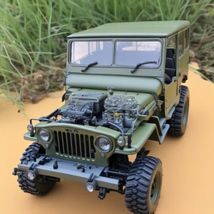 (Top Quality, Masterpiece), Realistic, Ultra High Resolution, Complex Details, Exquisite Details and Texture, Realistic, 
WILLYS JEEP, Wild Willy, TAMIYA, RC, ,pastelbg,pdrally,3d,LandCruiser40,kawaiitech,3d_art