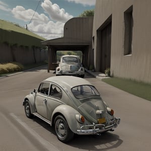 (Top Quality, Masterpiece), Realistic, Ultra High Resolution, Complex Details, Exquisite Details and Texture, Realistic, ((From Side:0.8)), 
Volkswagen Beetle car, Baja Bug, madgod,volkswagen type1, ,pastelbg,Nature
