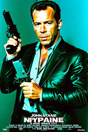 On Christmas Eve, New York City Police Department (NYPD) Detective John McClane arrives in Los Angeles, hoping to reconcile with his estranged wife, Holly, at a party held by her employer, the Nakatomi Corporation. He is driven to Nakatomi Plaza by a limo driver, Argyle, who offers to wait for McClane in the garage. While McClane washes himself, the tower is seized by German radical Hans Gruber and his heavily armed team, including Karl and Theo. Everyone in the tower is taken hostage except for McClane, who slips away, and Argyle, who remains oblivious to events.,Movie Poster,Movie Still
