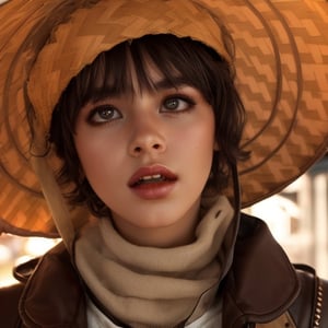 (Best quality, 4k, 8k, highres, masterpiece:1.2), ultra-detailed, (realistic, photorealistic, photo-realistic:1.37), close up, 4yo cute boy, futuristic style, steampunk, dynamic cute pose, natural lips color, pub environment, retro decor,  short-hair, intense gaze, curly bangs, rosy cheeks, smoky eye makeup, glossy nail polish, stylish dress, hyer detailed shiny skin, sultry expression, soft lighting, exciting atmosphere