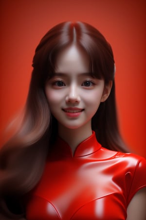  guangzy, 1girl, solo, red theme,best quality, ultra-detailed, masterpiece, finely detail, highres, 8k wallpaper,smile,