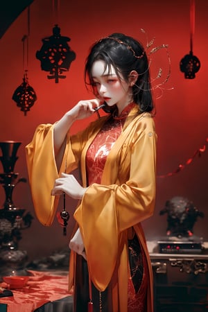 Masterpiece,Extremely_detailed,Detailed_CG_8k_wallpaper,1 girl, Ink scattering_Chinese style