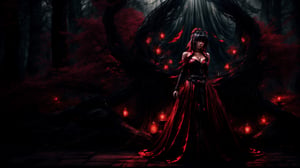 (Anime-style:1.3), (Dark and intense:1.2), A striking anime character, shrouded in shadows and poised for battle, stands against a deep crimson background adorned with menacing chains. Glowing red hollow fire particles dance around the scene, creating an otherworldly ambiance. The unique pastel look adds an ethereal touch to this dramatic and visually intense composition.