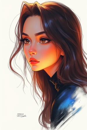 aesthetic,

score_9, score_8_up, score_7_up, (masterpiece, perfectly detailed, beautiful face, detailed eyes, vibrant colors), ultra HD, 8K, 1girl, (((full body))), long hair, brown eyes, looking away, thick eyebrows, makeup, strong lighting, black boots, chromatic aberration, simple background, white background, lightweight design, detailed design, intricate details, simple background,

add text "Drauka",

legendofnerd style, BREAK simple background, diagonal abstract structure on background, 

colored pencil, sketch, painting, paper texture,art_solyanka,SKP-highly detailed,SamYoung_Illustration