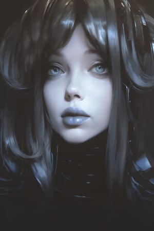 (1girl) beautiful eyes, high detail, ((clear face)), light falls on her face, art by Masamune Shirow, art by J.C. Leyendecker, {{front facing}}},  {{{facing the viewer}}}, a masterpiece, stunning beauty, hyper-realistic oil painting, vibrant colors, a xenomorph, dark chiarascuro lighting, a telephoto shot, 1000mm lens, f2,8, ,digital artwork by Beksinski, beautiful girl in space helmet with see through visor, Gopn1k, DonMD4rk3lv3sXL, beyond_the_black_rainbow, K-Eyes