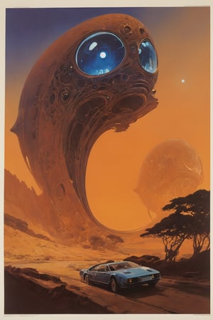 by Syd Mead and Hariton Pushwagner, (biomorphic forms, masterful, very beautiful:1.4), poster art, bold lines, hyper detailed, expressive, award winning, (movie still:1.4), (intricate details, masterpiece, best quality:1.4), looking at viewer, dynamic pose, wide angle view, in the style of nicola samori, lighting,1 girl,digital artwork by Beksinski,Movie Still,K-Eyes