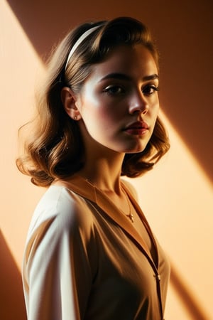 (((Iconic girl extremely beautiful)))
(((delicate interplay of light and shadow, artistic expression, emotional resonance, symmetry,minimalistic)))
(((1950s age style)))
(((Warm light colors background)))
(((View zoom,view detailed,view 
 Profile,wide angle))) 
(((by Francis Ford Coppola style))),cinematic style