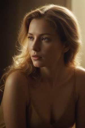 (((Iconic Woman extremely beautiful)))
(((moody atmosphere, ethereal glow, delicate interplay of light and shadow, captivating gaze, artistic expression, emotional resonance)))
(((Chiaroscuro gold colors background)))
(((View zoom,view detailed, dutch_angle)))
(((by Annie Leibovitz style,by Murata_Range style)))