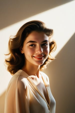 (((Iconic girl extremely beautiful)))
(((beautiful smile)))
(((delicate interplay of light and shadow, artistic expression, emotional resonance, symmetry,minimalistic)))
(((1950s age style)))
(((Sun-drenched light colors background)))
(((View zoom,view detailed,view 
 Profile,wide angle))) 
(((by Francis Ford Coppola style,by caravaggio style)))