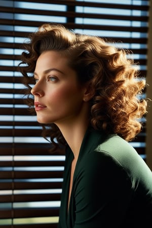 (((Iconic Woman lighting but extremely beautiful)))
(((1940s age style)))
(((shadows of blinds)))
(((large hair curly)))
(((Chiaroscuro light rainbow colors background)))
(((masterpiece,minimalist,epic,
hyperrealistic,photorealistic)))
(((view profile,view detailed,
dutch_angle)))
(((By Annie Leibovitz style, by Michael Curtiz style)))