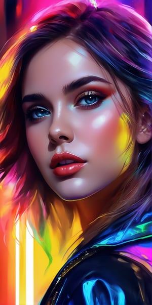 score_9, score_8_up, score_7_up, close-up, portrait, Neon Girl android, artificial intelligence, RTX, 8k, HDR, best quality, cinematic film story, (masterpiece), Anna Razumovskaya, Casey Baugh, 
Antonio Mora, Aminola Rezai, Giovanni Boldini, art, 
realistic art, digital illustration, portrait, bright rich colors, Digital art, watercolor, oil paints, alcohol inks
