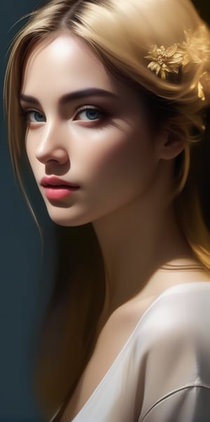 score_9, score_8_up, score_7_up,  1girl, with medium long straight hair framing her face, The subject's gorgeous face is characterized by perfect symmetrical eyes and a masterpiece of facial structure. Volumetric lighting highlights the sharp focus on her determined expression. A rich, deep color palette evokes a sense of luxury and sophistication, reminiscent of Jeremy Mann, Carne Griffiths, and Robert Oxley. Golden ratio principles guide the composition, resulting in a harmonious balance of elements. The overall effect is an award-winning piece of digital art that would trend on ArtStation.,long hair