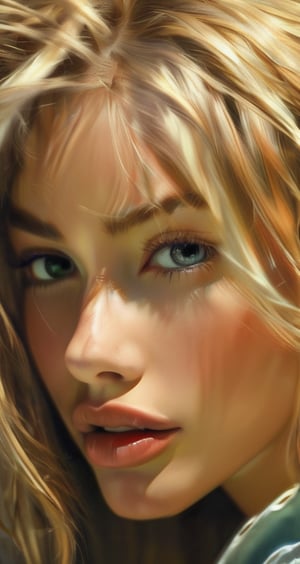 score_4, score_3_down, score_2_down, 1 girl, blonde, close up, art, digital art, floating hair, Extremely Realistic, art photography, 