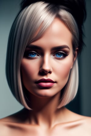 1girl, Beautiful English girl(masterpiece, Extremely detailed CG unity 8k wallpaper, best quality, highres:1.2)(Bright and Intense: 1.2)photorealistic, hyperrealistic, ,siena natural ratio, perfect focal sharpness,  harsh lighting, crisp edges, deep shadows, haircut down to her shoukders, strawbery lipstick, pale blue eyes, long white hair, white skin, eyeliner, mascara, long eyelashes, Excessivism art, beauty, light_blue_eyes, shoulders face camera, naked shoulders,

,photo of perfecteyes, Bob haircut that touches her shoulder, eyes,milf,anyataylorj0yy,perfecteyes eyes  

mainlight, fill light