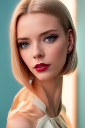 1girl, Beautiful English girl(masterpiece, Extremely detailed CG unity 8k wallpaper, best quality, highres:1.2)(Bright and Intense: 1.2)photorealistic, hyperrealistic, ,siena natural ratio, perfect focal sharpness,  harsh lighting, crisp edges, deep shadows, Bob haircut, hair down to her shoukders, strawbery lipstick, pale blue eyes, white hair, white skin, eyeliner, mascara, long eyelashes, Excessivism art, beauty, light_blue_eyes

,photo of perfecteyes, Bob haircut that touches her shoulder, eyes,milf,anyataylorj0yy,perfecteyes eyes  

mainlight, fill light