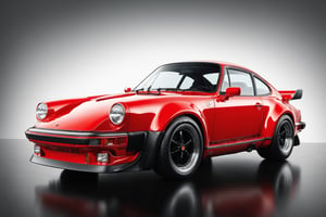 Here's a high-quality, photorealistic prompt for the image:

Front view of a show-stopping 1976 Porsche 934, gleaming in Dodge Stryker Red, as if freshly polished, and nearly blinding with unstopable reflections on its sleek, modified body. The car sits majestically on an elevated stage at a packed indoor car show, amidst a sea of enthusiastic onlookers. A classic whale tail spoiler flares out from the rear, adding to the overall drama. Focus is sharp, blacks are absolute (RGB 0,0,0), and contrast is extreme, with volumetric light casting defined shadows. The result is an ultra-realistic illustration that's nearly three-dimensional.