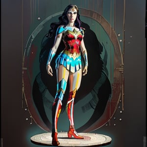 wonder woman ,full body, erotic, photo collage
, potcoll, uhd,hdr, prismatic colors, feminism