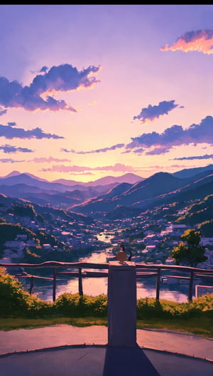  a random serene anime scenery, a heartfelt moment, beautiful and soothing scenery, peaceful, a hill station, imagination .

 4k, ultra hd, high quality, ultra wide view, wide field view, telephoto, your name anime style,  anime, crispy picture, very detailed photo, intrinsic detail, 