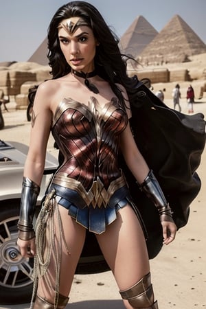 (+18) , NSFW, 

Beautiful Naked gothic Wonder woman near her car the rolls Royce phantom,

Wearing loosen hijab ,
Clean armpits,
Leather spike choker,
Wearing Stocking,
Visible ample pussy,
Camels and tourists in background near The pyramids of Giza in Egypt ,

wo_jaydenj01,tight mini skirt,wonder_woman