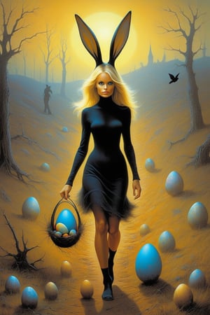 
Beautiful girl ,
Pamela Anderson face, 
Black eyeliner, 
Walking, 
Easter bunny, 
Rabbits, 
Easteregg, 
,
,#Tensor4rt  ,
,

,digital artwork by Beksinski,egg-art,skswoman,tg23,Apoloniasxmasbox