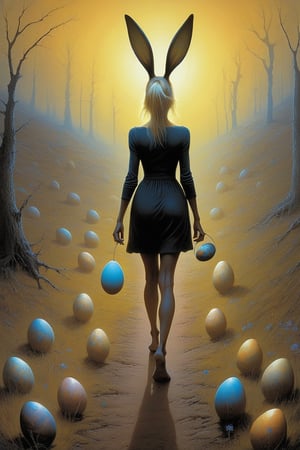 
Beautiful girl ,
Pamela Anderson face, 
Black eyeliner, 
Walking, 
Easter bunny, 
Rabbits, 
Easteregg, 
,
,#Tensor4rt  ,
,

,digital artwork by Beksinski,egg-art,skswoman,tg23,Apoloniasxmasbox