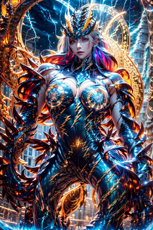 (((lightning dragon))),(((dragon head))), (((goddess))),(((naked))),(((busty))),(((magic circle))),(((fire))),(((lightning))),  best quality, masterpiece, beautiful and aesthetic, 16K, (HDR:1.4), high contrast, bokeh:1.2, lens flare, (vibrant color:1.4), (muted colors, dim colors, soothing tones:0), cinematic lighting, ambient lighting, sidelighting, Exquisite details and textures, cinematic shot, Warm tone, (Bright and intense:1.2), wide shot, by playai, ultra realistic illustration, siena natural ratio, anime style, (dark fantasy theme:1.2), (dark art:1.1), ((lightning)),((fire)),((ice)), half body view, Dark Chocolate Short bob cut with blunt bangs, (a seductive look:1.4), pink one-piece swimsuit, clevage, Beach, a beautiful Brazilian girl with a tattoo, gray eyes, a small earrings, Artwork by h. r. giger and beksinski, biomimetic, fluidics made from algae and bioluminescent material, holographic sea, silver and gold ratio, chrome, panoramic, Mandelbrot set, Fibonacci sequence, Pi, beautiful , stunning, masterpiece, 8k, art station trend, neon , light, Broken Glass effect, no background, stunning, something that even doesn't exist, mythical being, energy, molecular, textures, iridescent and luminescent scales, breathtaking beauty, pure perfection, divine presence, unforgettable, impressive, breathtaking beauty, Volumetric light, auras, rays, vivid colors reflects, reflections, water splash
,dragonbaby,Mecha body,ancient_beautiful,dragonknight