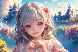 (best quality), (extremely detailed CG unity 8k wallpaper:1.1), (colorful:0.9),(panorama shot:1.4),upper body,looking at viewer, from above, 15yo, (((Disney cartoon cosplay))), (Disney land Tokyo :1.4), fun, smile, happiness, Nature, colorful, exposure blend, medium shot, bokeh, high contrast, (muted colors, dim colors, soothing tones:1.3), low saturation, Adorable cloth, shiny, (high quality:1.3), (masterpiece, best quality:1.4), (ultra detailed, 8K, 4K, ultra highres), (Beautifully Detailed Face and Fingers), (Five Fingers) Each Hand, nice hands, (perfect fingers, perfect hands :1.3), sharp focus, professional dslr photo, (Photorealistic:1.4), UHD, HDR, volumetric fx, (((intricate details))), extremely detailed CG, cinematic photo, perfect photography, professional, perfect sky, shiny, glitter, gradient color all fluentcolor, colorful, (professional photograpy:1.1),