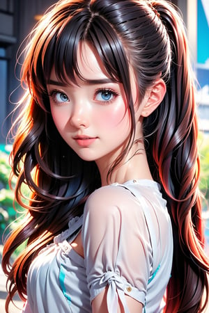 kawaii, (Realistic: 1.2), (illustration: 1.2), (in cafe:1.5), full body, (masterpiece:1.4), (best quality:1.1), high resolution illustration, coloful, intricate details, cinematic light, depth of field, (finely detailed face), (beautiful face:1.3), (extra wide shot:1.3), (white blouse:1.3), ((ultra-detailed hair)), brilliant color, 8K, 16K, UHD, HDR, ultra detailed, perfect light, perfect shadows, David Hockney and Vincent Van Gogh, Blue and orange, Tempera painting, Colorful Shadows, Rounded edges on everything, A view from inside a Florida beach house, ocean, palm trees, moonstone tones, sunset, beautiful ocean, secluded, tropical paradise, correct wave direction toward the beach, cinematic smooth, volumetric lighting, ray tracing, high dynamic range, ultra-realistic, complex detail, atmospheric, maximalist digital matte painting, detailed matte painting, detailed, fantastical, splash screen, complementary colors, fantasy concept art, resolution, centered, divine bright, cinematic smooth, volumetric lighting, creative, surreal hallucinatory intricately detailed sharp focus, professional ominous concept art, an intricate, grunge textures, clean and bold, cinematic composition, golden ratio, pencil and kneaded eraser, sharp focus, ambient occlusion, backface lighting, rim light, pastel colors, sense of depth, trending on zbrush central highly detailed, maximalist digital matte painting, detailed matte painting, fantastical, splash screen, complementary colors, fantasy concept art, centered, symmetry, heavenly sunshine beams, divine bright, sharp focus,DonMD0n7P4n1c,Colors,********