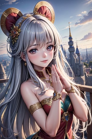 (best quality), (extremely detailed CG unity 8k wallpaper:1.1), (colorful:0.9),(panorama shot:1.4),upper body,looking at viewer,from above, 2 girls hugging each other, 15yo, (((Disney cartoon cosplay))), (Disney land Tokyo :1.4), fun,smile, happiness, Nature, colorful, exposure blend, medium shot, bokeh, high contrast, (muted colors, dim colors, soothing tones:1.3), low saturation, Adorable cloth, shiny, (high quality:1.3), (masterpiece, best quality:1.4), (ultra detailed, 8K, 4K, ultra highres), (Beautifully Detailed Face and Fingers), (Five Fingers) Each Hand, nice hands, (perfect fingers, perfect hands :1.3), sharp focus, professional dslr photo, (Photorealistic:1.4), UHD, HDR, volumetric fx, (((intricate details))), extremely detailed CG, cinematic photo, perfect photography, professional, perfect sky, shiny, glitter, gradient color all fluentcolor, colorful, (professional photograpy:1.1),