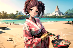 //Quality, (masterpiece), (best quality), 8k illustration,
//Character,1girl, solo, , , adult female, entoma, skeleton hands, bone hands, hone arms
//Fashion,
//Others,
,Songkran Festival, Songkran day, water splash, water festival, water gun, sand castle, water bucket, golden pagoda, golden temple, festival flags, effect of flowing water, colorful style, Thailand decoration, colorful swimming glasses, Japanese outfit, colorful long sleeve, silver hands, claw hands, scar on her face
