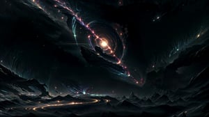 ((masterpiece:1.2),(top quality)), (Create captivating space fanart featuring a vast cosmic expanse devoid of any planetary surfaces. Emphasize the beauty of stars, galaxies, and celestial phenomena in the generated image),(realistic:1.5),
3d unreal engine, futuristic, galaxy background, beautiful,fantasy00d, light effect,ultra resolution, 8K, (ultra detailed), universe, galaxy, mesmerizing, glorious, ((quasar)),xyzabcplanets