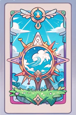 (masterpiece), multicolored, lineart,tarot,Concept art, fantasy, nature, sky