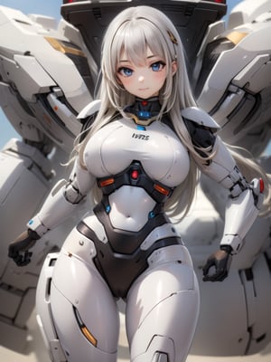 (masterpiece),(best quality),(ultra detailed),1girl,solo,hip up,closed mouth, mecha body,black mecha, robotic body part,light hair