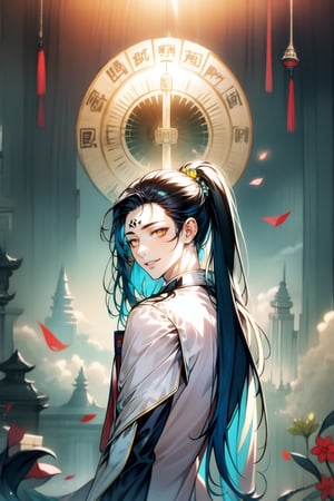 1boy,men in china in tang dynasty,wear a white coat,long hair,up body,jewelry,eye lashes,yellow eyes,pale skin,(masterpiece:1,2),best quality,masterpiece,perfect lighting,,,danjue,High detailed ,fantasy00d,Color magic,SUKUNA,Gast_Adler,fellajob,pearl thong