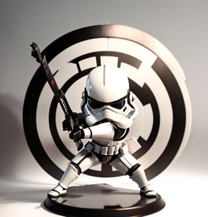 masterpiece, top quality, high resolution, PVC, render, chibi, high resolution, , solo, Stormtrooper, white samurai stormtrooper, white armor, samurai from the Sengoku period of Japan, wearing traditional samurai armor, holding a matchlock gun, action pose, samurai fighting stance, selfish target, chibi, ancient battlefield, , self-righteousness, full body, chibi, 3d figure, toy, doll, character print, front view, natural light, ((realistic)) 1.2)), dynamic pose, medium movement, perfect cinematic perfect lighting, perfect composition, , samurai, holding a matchlock gun, armor, stormtrooper,storm trooper