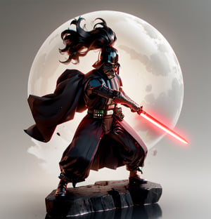 masterpiece, top quality, high resolution, PVC, render, chibi, high resolution, , solo, Darth Vader, samurai Darth Vader, samurai from the warring states period of Japan, wearing traditional samurai armor, holding sword, action pose, samurai fighting stance, selfish target, chibi, ancient battlefield, , self-righteousness, full body, chibi, 3d figure, toy, doll, character print, front view, natural light, ((realistic)) 1.2)), dynamic pose, medium movement, perfect cinematic perfect lighting, perfect composition, , samurai, holding sword, armor, Darth Vader