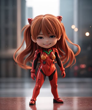 Masterpiece, highest quality, high resolution, PVC, rendering, chibi, high resolution, only daughter, Asuka Soryu, Evangelion, red plug suit, NERV, smile, selfishness, chibi, smile, grin, self-righteousness, whole body, chibi, 3D figure , Toys, Dolls, Character Print, Front View, Natural Light, ((Real)) Quality: 1.2)), Dynamic Pose, Movie Perfect Lighting, Perfect Composition, Fantasy Cityscape Free Ren Light, ((Real))) ) Quality: 1.2)), dynamic pose, cinematic lighting, perfect composition, Asuka Langley Soryu,Asuka Langley Soryu