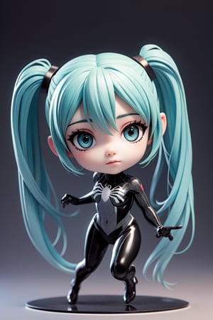 ((1 female)), Hatsune Miku, petite girl, full body, chibi, 3D figure little girl, green hair, twin tails, beautiful girl with attention to detail, beautiful delicate eyes, detailed face, beautiful eyes, spider_oc, female action poses,  detail, dynamic beautiful pose, dynamic pose, Gothic architecture, natural light, ((realistic) ) Quality: 1.2 )), Dynamic Distance Shot, Cinematic Lighting, Perfect Composition, Super Detail, Official Art, Masterpiece, (Best) Quality: 1.3), Reflections, High Resolution CG Unity 8K Wallpaper, Detailed Background, Masterpiece, (Photorealistic): 1.2), Random Angle, Side Angle, Chibi, Full Body, Mikdef,spider_oc