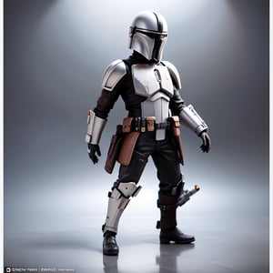 ((1 male)), StarWMandalorian, no face, h,
, boy, full body, chibi, 3D figure, detailed mask, holding lightsaber, natural light, ((realistic)) quality: 1.2)), dynamic pose, cinematic lighting, perfect composition, high details, official art, masterpiece, (best quality: 1.3), reflection, high resolution CG Unity 8K wallpaper, detailed background, masterpiece, (photorealistic): 1.2), random angle,  chibi, full body,  StarWMandalorian