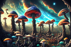 make Zoom-in
4k, PsYKoPaaSkE, Psycodeliceart, mushrooms, LSD blotter, music, glass clouds, psycodelice world, psycodelice color's, 
imaginative, fantasy landscape,  realistic and natural,  cosmic sky,  detailed full-color,  nature,  fantasy, surrealism, magical,  detailed,  gloss,  hyperrealism, surreal building in a landscape,  cosmic sky,  natural light,  full-color,  dreamscape aesthetic,  surreal fantasy building,  hd photography, beautiful,  colorful,  cosmic,  futuristic,  detailed,  iridescent,  vibrant,  digital painting,  hyperrealism, watercolor, psychedelic, sunshine rays, man dancing around on mushroom s, mannerism, pixiv polycount art, national geographic photo