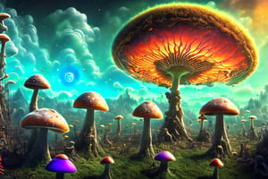 make Zoom-in
4k, PsYKoPaaSkE, Psycodeliceart, mushrooms, LSD blotter, music, glass clouds, psycodelice world, psycodelice color's, 
imaginative, fantasy landscape,  realistic and natural,  cosmic sky,  detailed full-color,  nature,  fantasy, surrealism, magical,  detailed,  gloss,  hyperrealism, surreal building in a landscape,  cosmic sky,  natural light,  full-color,  dreamscape aesthetic,  surreal fantasy building,  hd photography, beautiful,  colorful,  cosmic,  futuristic,  detailed,  iridescent,  vibrant,  digital painting,  hyperrealism, watercolor, psychedelic, sunshine rays, man dancing around on mushroom s, mannerism, pixiv polycount art, national geographic photo