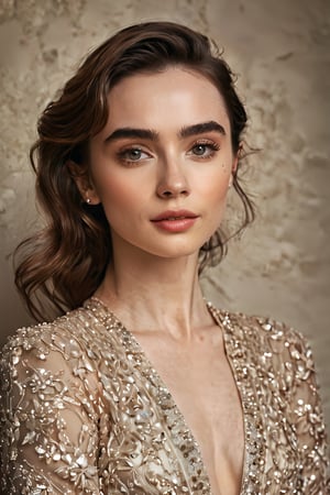 lily Collins mixed with Emilia clark, breathtaking  Portrait+ RAW photo of female dancer . cinematic lighting, dark and moody style, award-winning, professional, hires 64k, intricate details, highly detailed, UHD, professional fashion photoshoot,  hyperrealistic,  masterpiece,  trending on artstation, krrrsty, Extremely Realistic, art by sargent, PORTRAIT PHOTO, 
Aligned eyes,  Iridescent Eyes,  (blush,  eye_wrinkles:0.6),  (goosebumps:0.5),  subsurface scattering,  ((skin pores)),  (detailed skin texture),  (( textured skin)),  realistic dull (skin noise),  visible skin detail,  skin fuzz,  dry skin,  hyperdetailed face,  sharp picture,  sharp detailed,  (((analog grainy photo vintage))),  Rembrandt lighting,  ultra focus,  illuminated face,  detailed face,  8k resolution,