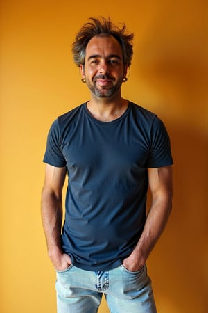 Photo of tmhrmns,a candid upper body photograph, simple backgrounds  , wearing a t-shirt and light jeans, casual .
A highly detailed upper body portrait. warm natural lighting, soft shadows, cinematic, hd quality, natural look,
 professional stock photo, high quality, ultra detail, high resolution photo taken with zeiss batis 18 mm f/2.8, uhd 8k