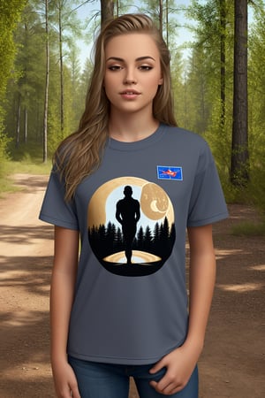 ((teen)) on forest, powerful power, very detailed, full detaill, hq, real style, photorealistic style,realhands, astronaut shirt