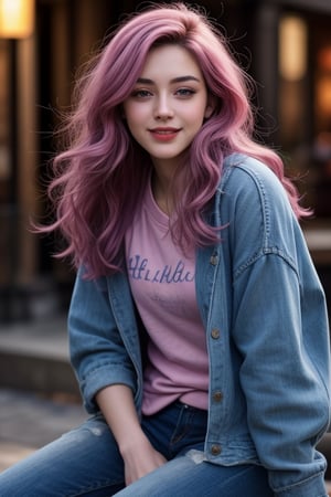 character, full body, european lilac haired girl, lond straight hair, smiling face, 24 years old, beautiful, realistic style, pink hoodie, blue T-shirt, light blue jeans, Masterpiece, detailed face, aw0k euphoric style,b3rli,handsome italian boy,cute blond boy,High detailed ,Makeup,(hairdress),beautiful,1 girl,More Detail,more detail ,girl,<lora:659111690174031528:1.0>